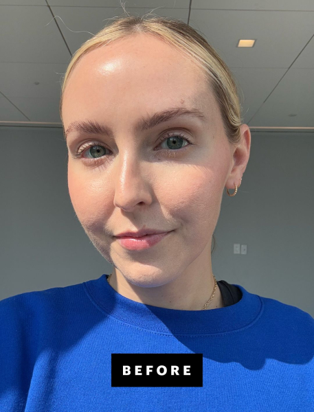 Kinonen before applying blush